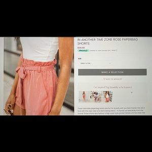 Rose paperbag shorts